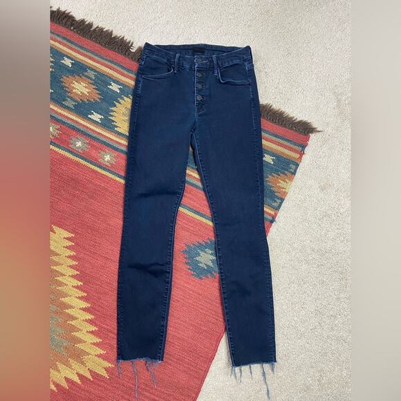MOTHER The Pixie Ankle Fray Jeans In Holding Hands Size 26 - Picture 1 of 7